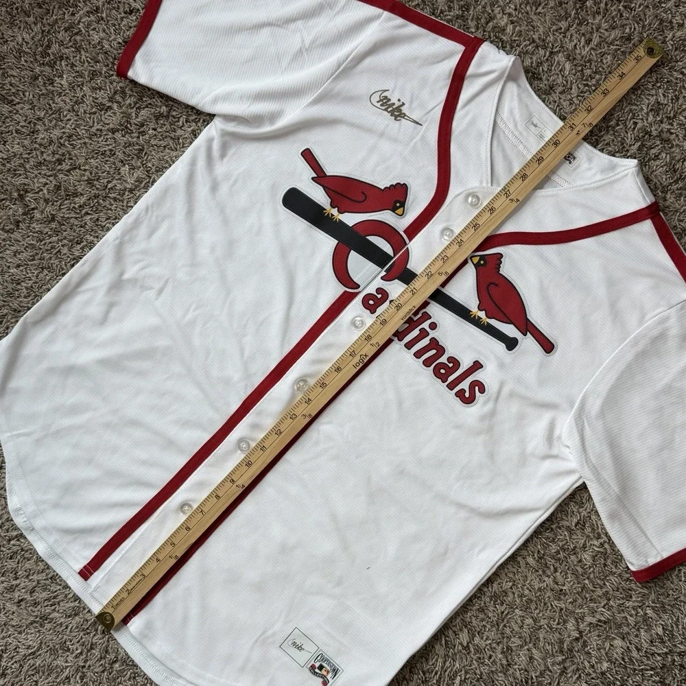 Nike St. Louis Cardinals Cooperstown Collection Jersey Mens Large White Red NEW
